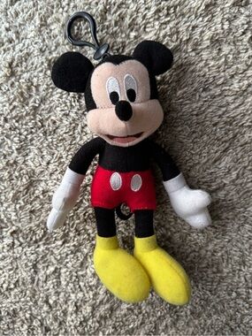 Disney Mickey Mouse Plush Clip-On Coin Purse Keychain